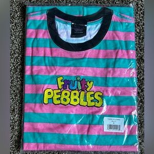 Fruity Pebbles Embroidered Striped T-Shirt
